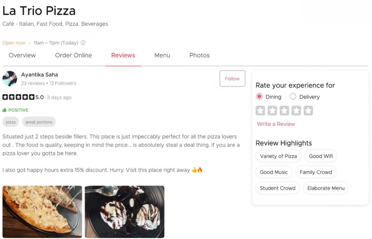 La Trio Pizza Reviews