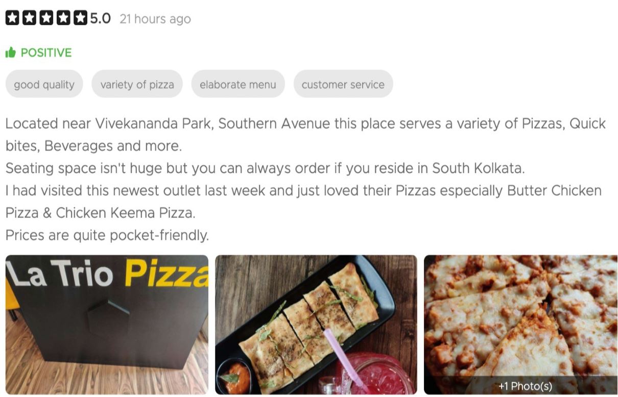 La Trio Pizza Reviews