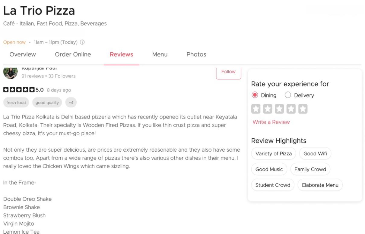 La Trio Pizza Reviews